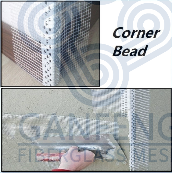 90 degree PVC Plastic Corner Bead with Fiberglass Mesh for Drywall decorative 2.5m