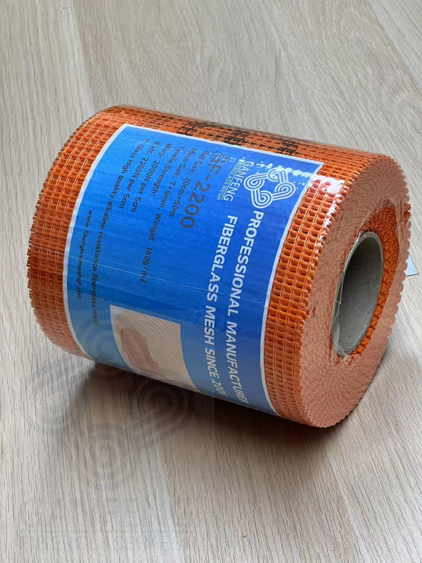 Construction Fiberglass Plastering Mesh Orange 20cm x 50m 160g/m2