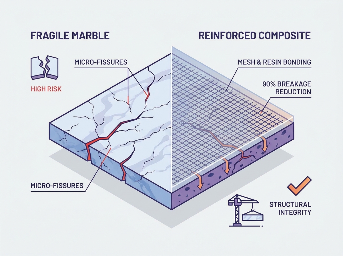 Marble Slab Reinforcement Application Process