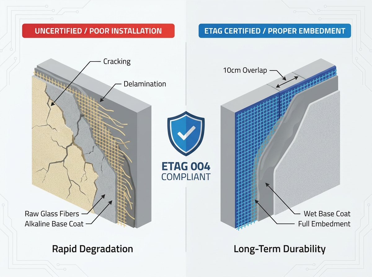 Impact resistance tiers of facade fiberglass mesh